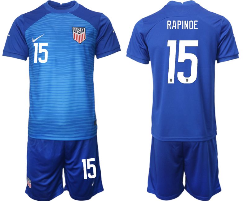 Men 2022 World Cup National Team United States away blue #15 Soccer Jersey-0
